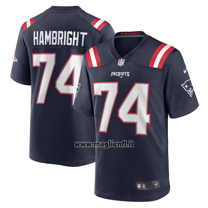 Maglia NFL Game New England Patriots Arlington Hambright Blu